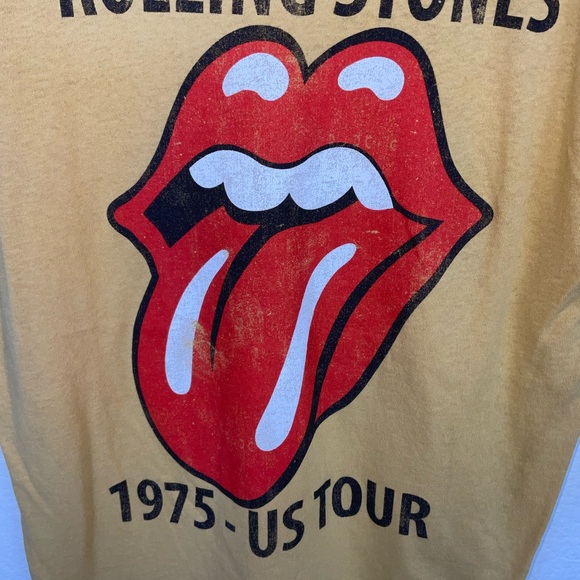 The Rolling Stones Mustard Yellow T-Shirt - Picture 3 of 4